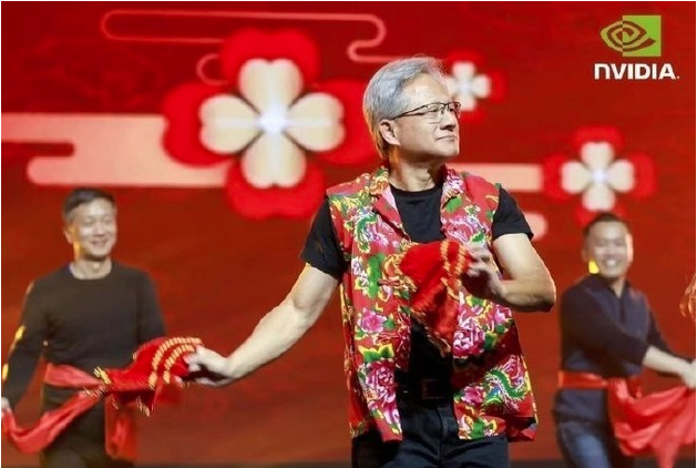 平億近人 億表人才的黃仁勛穿大花背心扭秧歌參加英偉達中國年會